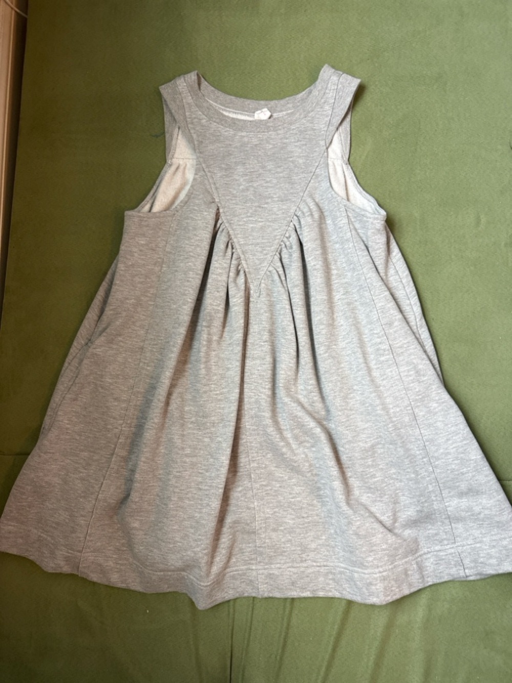 Daily Practice Light Gray Sleeveless A-Line Dress Medium
